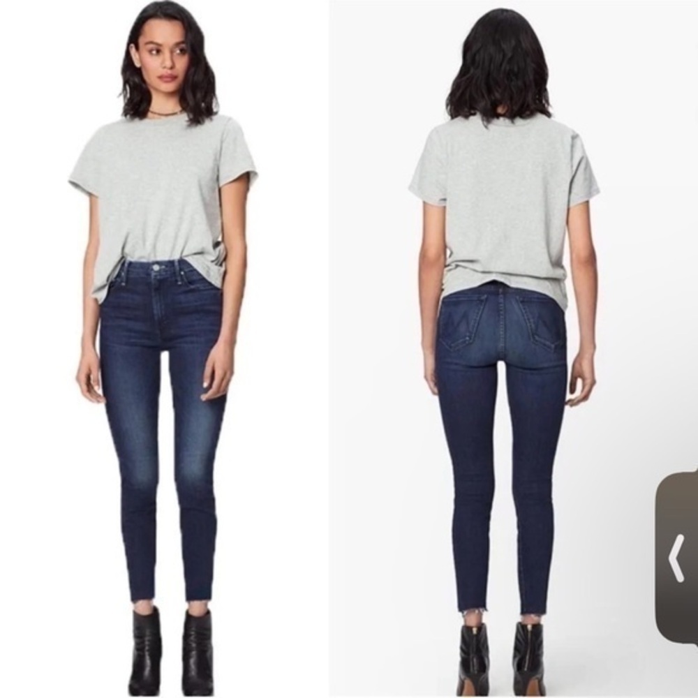 MOTHER
NWT Looker High-Rise Ankle Fray Skinny Jeans in Tongue And Chic Sz 25